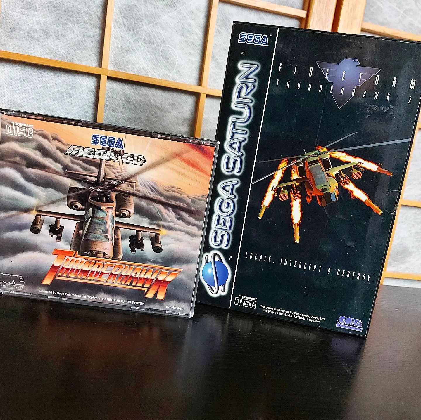 I'm gonna keep on Sega'in' with some Thunderhawk 1 and 2! These games do take some time to get into, but they're quite good. Also, are these kind of games being made today? Not, if at all, unfortunately!

Thunder in a title or regarding to a vehicle is of course always the buzzword for success. Just look at the amazing Thunder in Paradise, a TV series with Hulk Hogan about a stealth speedboat 👌🏾.

Firestorm as a title added to Thunderhawk of course blew all synapses back in the 90s by just reading that combination of words. 

#retrogamepapa #gaming #gamecollector #gamecollecting #retrogames #retrogamecollector #sega #segacd #megacd #saturn #segasaturn #helicopter #thunderhawk #firestorm #90s #90sgaming