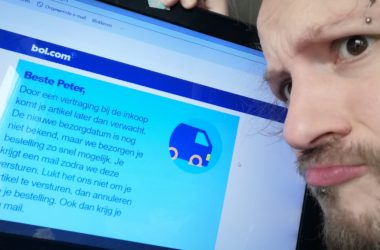 peter met mailtje vertraging bestelling bol