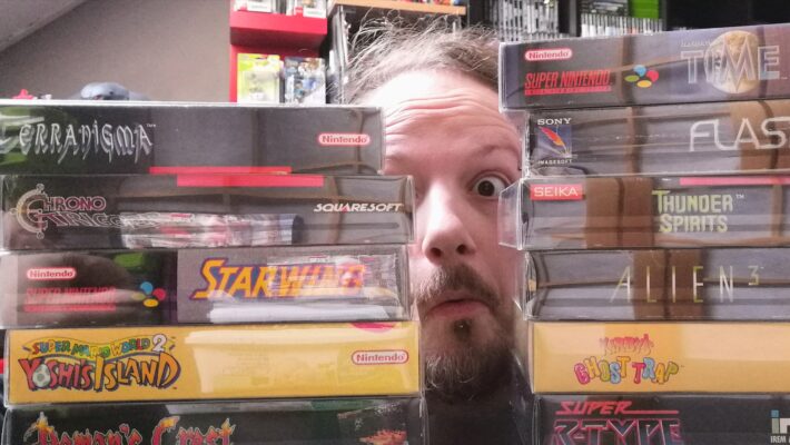 grote snes games stapel foto retrogamepapa