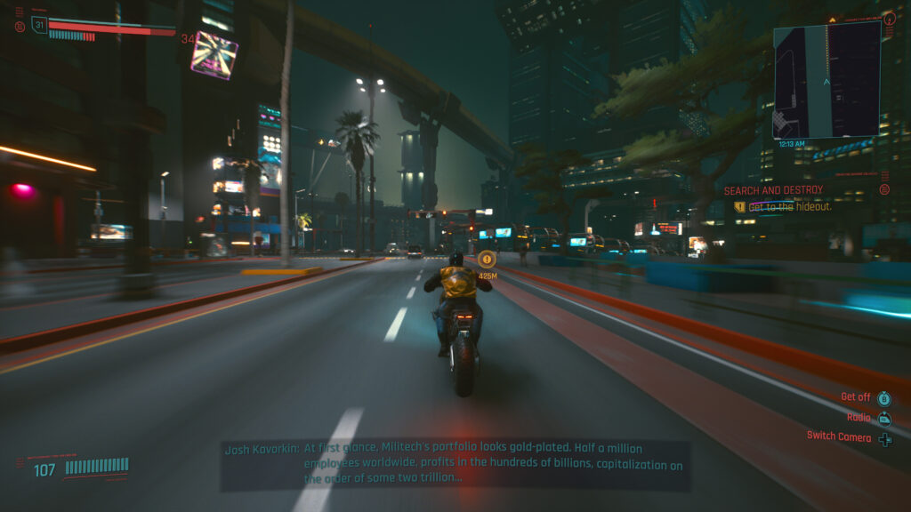 racen in cyberpunk met V screenshot retrogamepapa