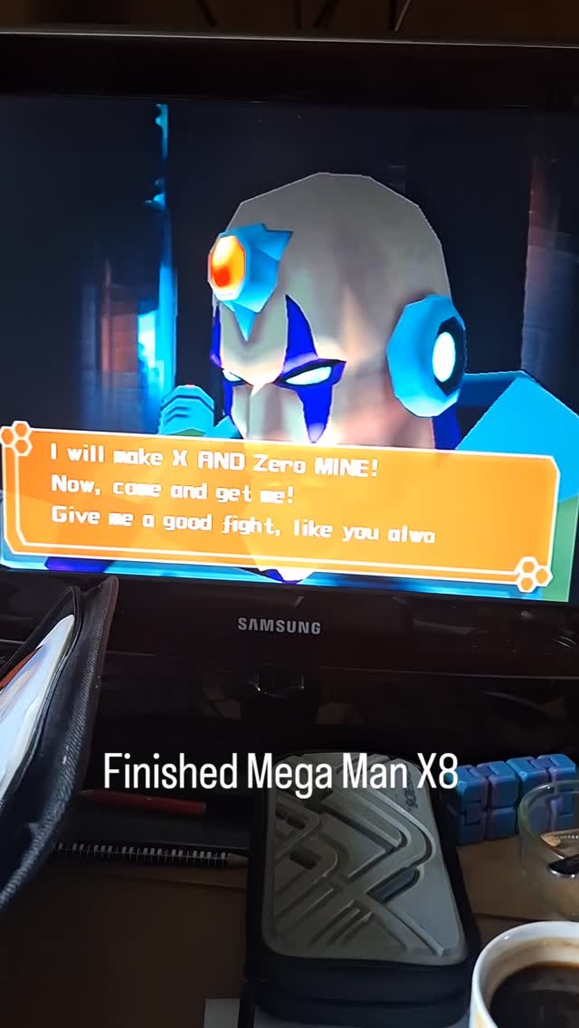 Finished Mega Man X7 for the first time. Alas, it is far from a good game. It has some good moments and some boss designs are well done, but overall it feels more like a beta phase game made by students. Still, I did enjoy plowing through the mediocrity. 

I did want to finish it now at least once in my life, being a big fan of the first 4 Megaman X games and Zero series. Level design, boss fights, weapons and tactics all feel unfinished and not properly tested, save for the 30% the game does work. Camera is also, and I'm never harsh with that, absolute shit with most boss fights. 

In the end I did have fun with X7, to find ways of playing it well, like you do with old NES games. Finding exploits, other, better ways to tackle shoddy and unfair level design for example. It's not a good game, but in general I did have fun whilst playing it. 

I'll talk about it in more detail on my podcast. The interesting thing about games like this who try and fail, is that there is a lot to say about it.