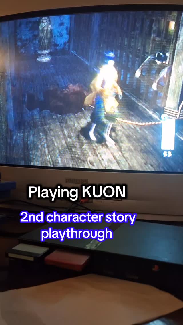 Kuon has different campaigns with each a parallel adventure, like the original Resident Evil 2 did. This is the second character, it's campaign named the Yang Phase. After finishing both Yin and Yang phase, you unlock a third.

#games #videogames #retrogamepapa #retrogaming #retrogames #gamecollection #gamecollector #ps2 #kuon #horrorgame #survivalhorror #fromsoftware