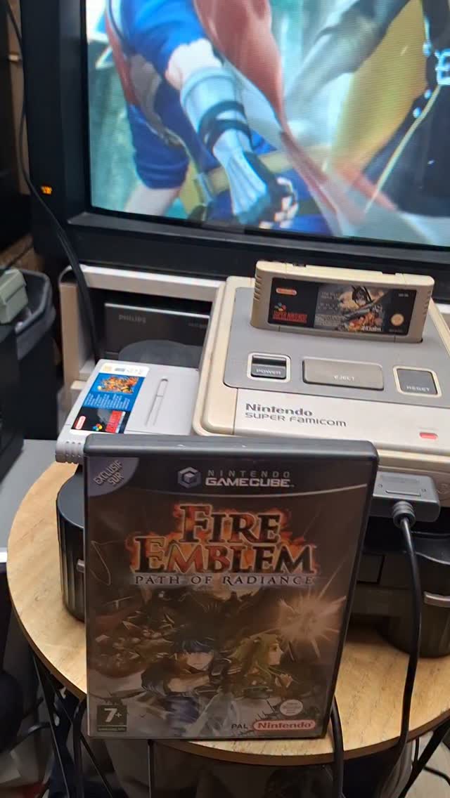 Playing Fire Emblem: Path of Radiance for the first time!

Going ahead with the Fire Emblems. I'm very glad I've decided to dive into this series now finally. From what I've played thus far, it's great.

Don't mind the setup too much haha, I'm still reorganising my whole gameroom. Love this pvm crt though. 

#fireemblem #retrogaming #gamecube #nintendo